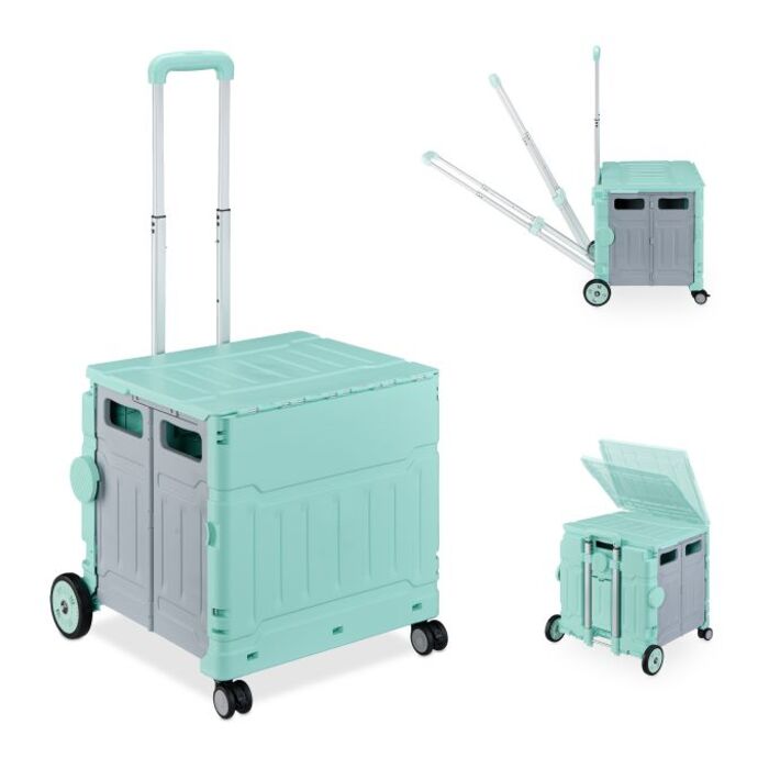 Relaxdays Shopping Trolley with Lid