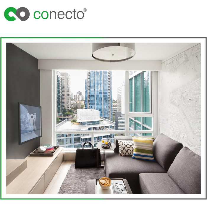 Кріплення для телевізора Conecto Wandhalterung SA-CC50254-V2 (23-42 дюйми, VESA 200x200, нахил +/-20°, поворот +/-90°, білий)