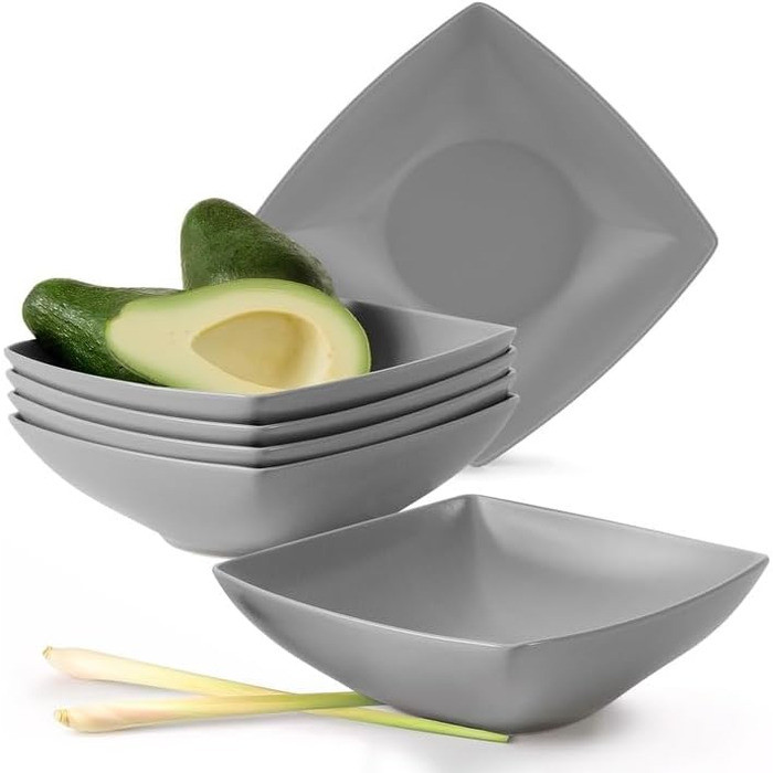 Сервіз Konsimo для 6 осіб: 18-ти частинний набір тарілок EPIRI - сучасний сервіз з кераміки сірого кольору