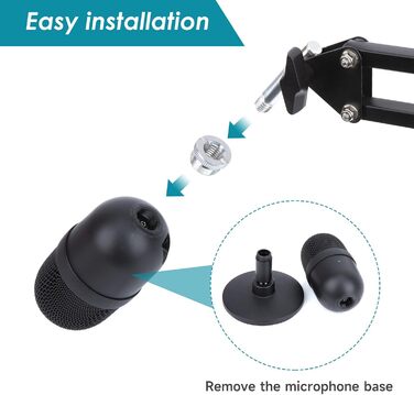 Кріплення для мікрофона YOUSHARES для Razer Seiren Mini та V3 Mini – професійний тримач з вітрозахистом, для геймінгу, стрімінгу та подкастингу (A_2)
