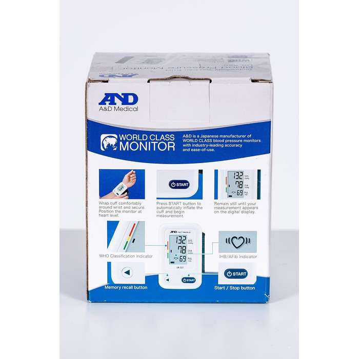 Тонометр на зап'ясті A&D Ub-525 - вимірювання артеріального тиску