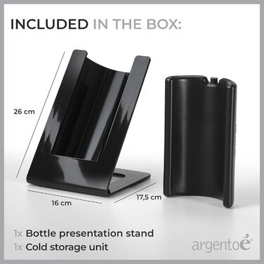 Охолоджувач для вина Argentoè Gelette, чорний