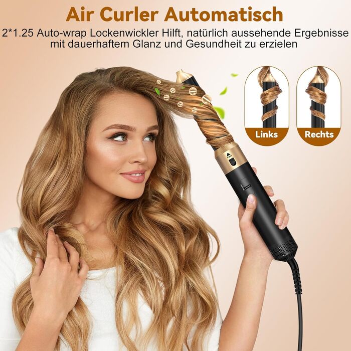 Набір для укладки волосся Airstyler 6 в 1: фен, щітка, дифузор, плойка для локонів. Ідеально для сушіння, створення об'єму та укладки.