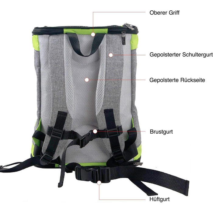 Складана переносна переносна коробка для собак і котів. Транспортна сумка для автомобіля та авіаперельотів. Рюкзак для тварин, сірий та техногортий колір.