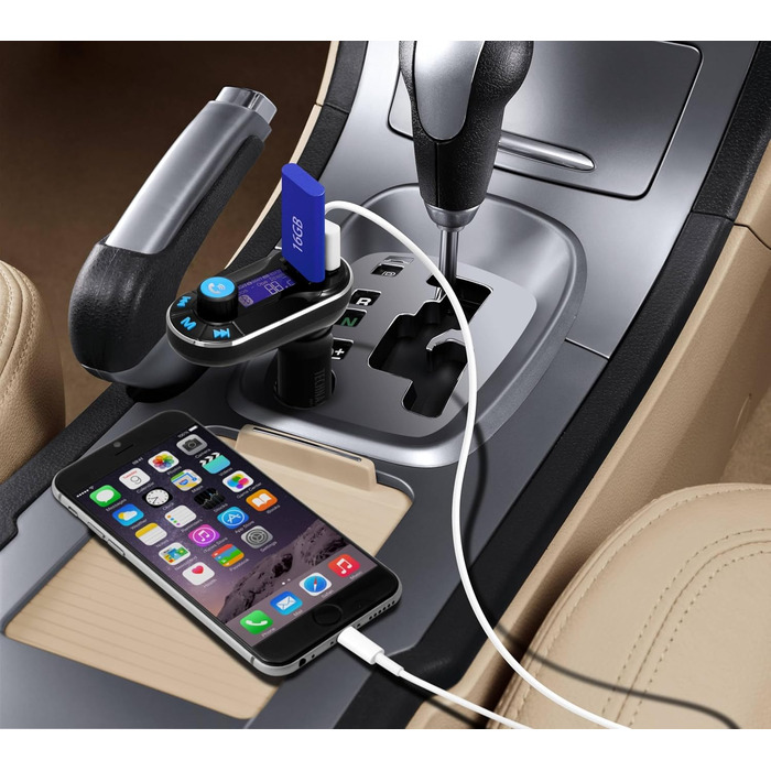 FM-трансмітер Technaxx FMT600BT з Bluetooth, MP3-плеєр, LCD-дисплей