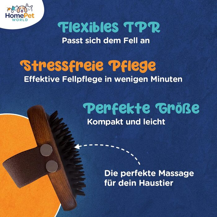 Двостороння щітка для собак та котів HomePetWorld - для догляду за довгою та середньою шерстю, видалення ковтунів та підшерстя
