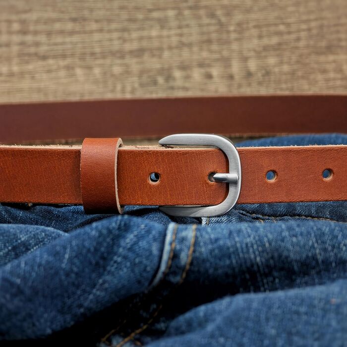 Чоловічий шкіряний ремінь Ashford Ridge 25 мм, 95 см, коричневий колір