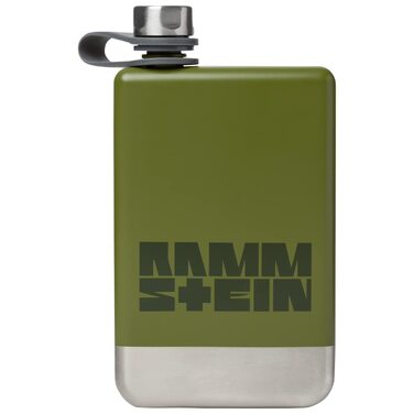 Фляга Rammstein 'Benzin' оливкова, офіційний мерч гурту, нержавіюча сталь