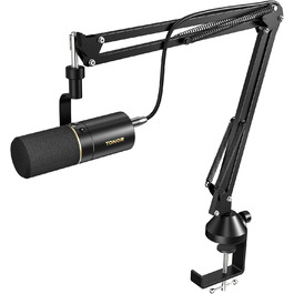 Мікрофон TONOR TD510+ для запису та стрімінгу: XLR/USB, динамічний, з кріпленням та кнопкою вимкнення мікрофону