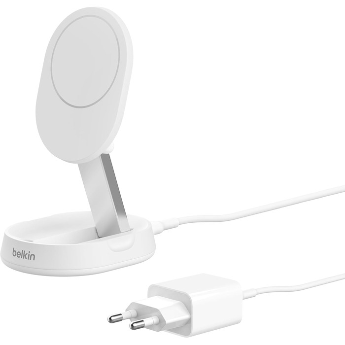 Белкін BoostCharge Pro: Бездротова зарядка 15W з адаптером MagSafe та блоком живлення 20W (Qi2)