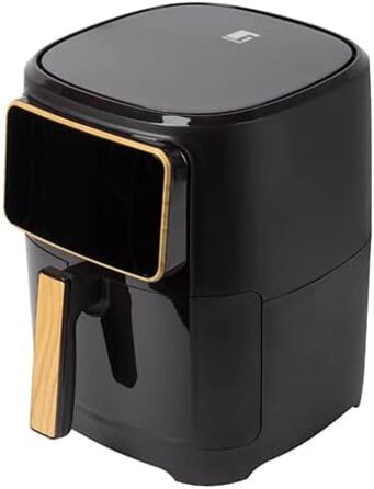 Фритюрниця без оливи Bergner CHARCOAL з керамічним покриттям, 1800W, 6.9L, 8 програм, 80-200°C, таймер до 30 хв, без PFAS