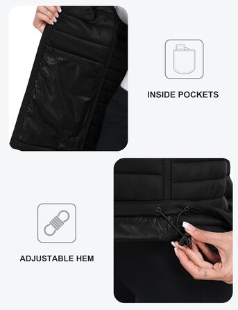 Легка жіноча жилетка MoFiz без рукавів: ідеальна для активного відпочинку, туризму та подорожей. Чорний колір, розмір M