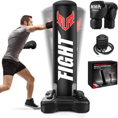 Boxsack Freistehend 175см JUOIFIP - Комплект для боксу з насосом та рукавичками, для кікбоксингу, MMA, Муай Тай, домашні тренування