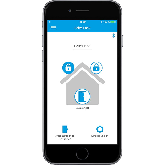 Розумний дверний замок eqiva Bluetooth Smart, білий, 142950A0, 5.6x5.2x11.4 см