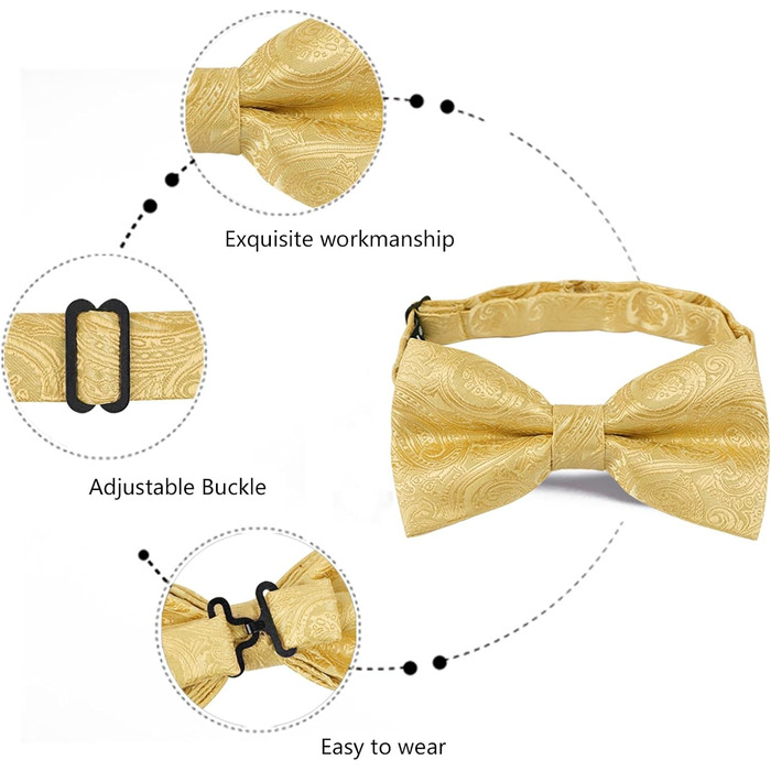 Набір краватка-метелик, нагрудна хустинка та запонки Alizeal Paisley, синій, універсальний розмір