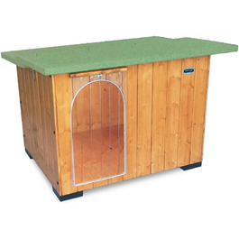 Будка для собак з масивного дерева, будка-печера, терможалюзі, Made in Italy, модель Italy B - Пудель, 73x56x51 см