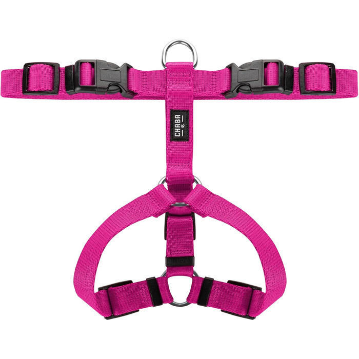 Шлейка для собак Chaba Guard для малих та середніх порід, контрольована, протисмикова, регульована, зручна, легка, класична, розмір M, фуксія/рожева