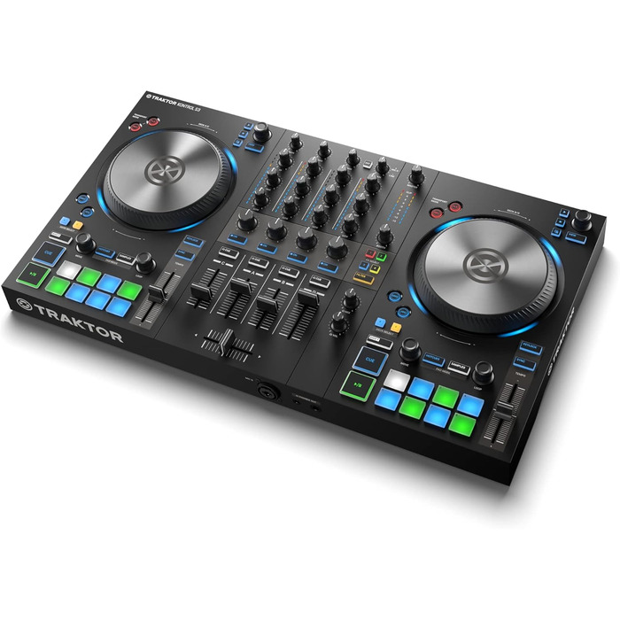 DJ контролер Native Instruments Traktor Kontrol S3 4-канальний з 16 педами та інтегрованою звуковою картою, Traktor Pro 4