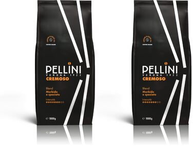Кава в зернах Pellini N.9 Cremoso для еспресо, 1 кг (набір 2 шт)