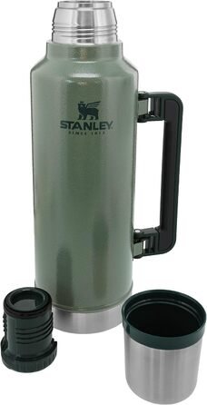 Термос Stanley Classic Legendary, 1900 мл, зелений: нержавіюча сталь, BPA-Free, для гарячих та холодних напоїв