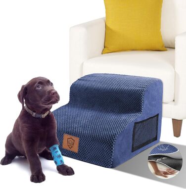 Сходинки для собак Zvonema: 2 сходинки, водонепроникні, протиковзкі, для маленьких собак, для софи та ліжка, миються, портативні