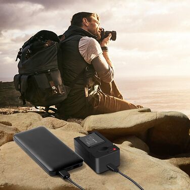 ENEGON Акумулятор Olympus/Nikon/Fujifilm (2 шт) + Зарядний пристрій Rapid Dual USB для Li-40B, Li-42B, EN-EL10, NP-45/50, INSTAX Mini 90