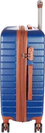 Набір валіз BruBaker Paris з трьох частин (M, L, XL) з жорстким корпусом, з замком, 4 колеса, зручні ручки (синій та коричневий)