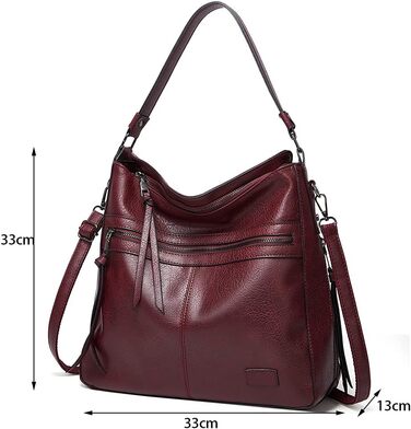 Сумка жіноча шкіряна Burgundy - шопер на плече та ручку, елегантна сумка-тоут