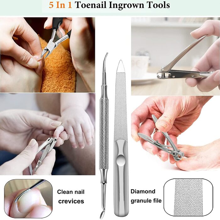 Набір професійних кусачок для нігтів Nagel з нержавіючої сталі для товстих нігтів та пальців, гострі ножиці для манікюру для літніх людей та чоловіків/жінок
