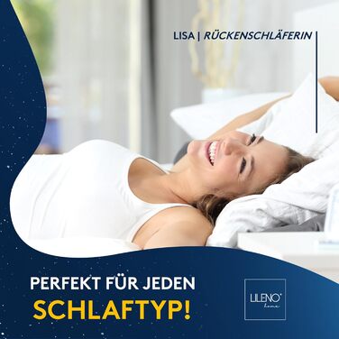 Подушка LILENO HOME 80x80 см [набір 2 шт.] – гіпоалергенна, антибактеріальна, для здорового сну, придатна для прання при 95°C, для алергіків