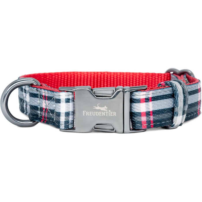 Dog collar with 2m leash set - adjustable leash - Edinburgh Collection - dog collar for large dogs, collar for small & medium-sized dogs - dog collar including gift box