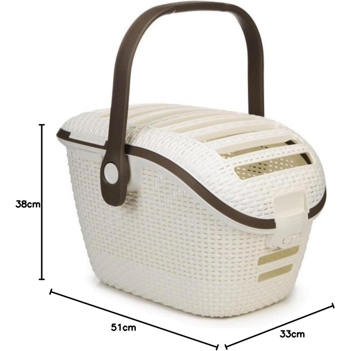 Транспортний бокс для тварин Curver Pet Transportbox L, білий/кремовий, 51x38x33 см