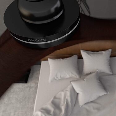 Вентилятор стельовий Cecotec Energysilence Aero 580, чорний/горіх, 3 лопаті