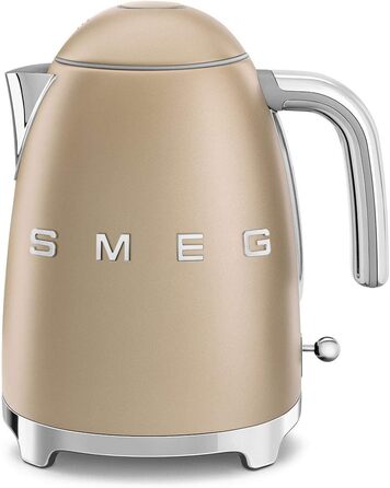 Електричний чайник Smeg KLF03PKEU 1.7L, Champagne (шампань), з нержавіючої сталі, антинакипний фільтр, автоматичне відключення
