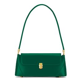 Жіноча сумка-клатч вінтажний стиль, екошкіра, зелений колір. Ретро сумочка з застібкою-пряжкою