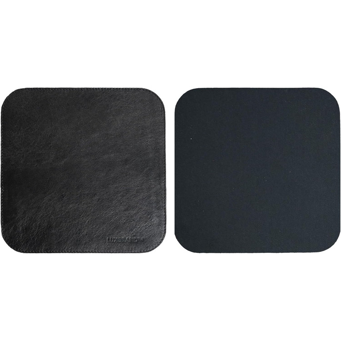 Підкладка на стіл зі шкіри, чорна, 2 шт. (XXL + Mousepad)