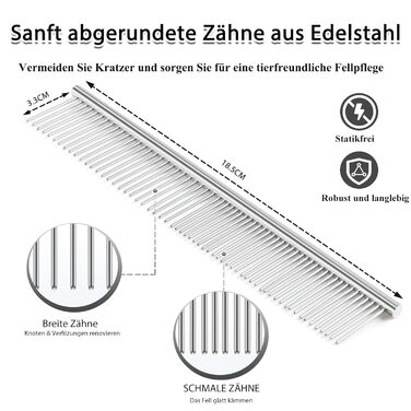 Набір гребінців для собак та котів з підшерстям (3 шт.) - Slicker Bürste Hund groß