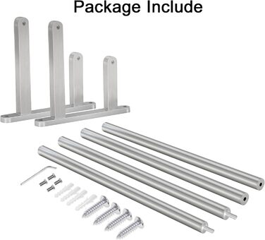 Тримач для рушників на стіну, 60 см, нержавіюча сталь, для ванної кімнати, спальні, кухні, щітковий нікель