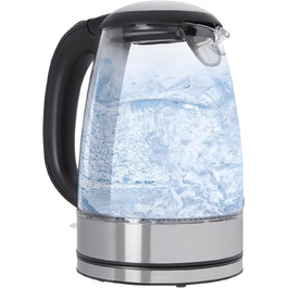 Електричний чайник 1.7л, 2200 Вт, Anti-Kalk, захист від перегріву, чорний (скло)