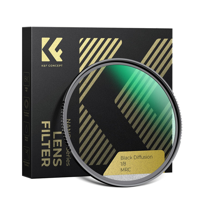 Фільтр K&F Concept Black Mist 1/8 для відео та портретної зйомки, 40.5mm (Nano-Xcel)