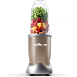 Смузі-блендер Nutribullet Pro 900 Вт, електричний, компактний, з чашею 700 мл, NB904CP Champagne, легке очищення