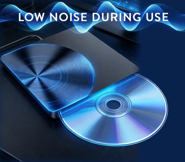 Зовнішній CD/DVD-привід USB 3.0, портативний DVD-RW записувач для ноутбука, ПК, MacBook Pro (Windows, Linux, macOS)