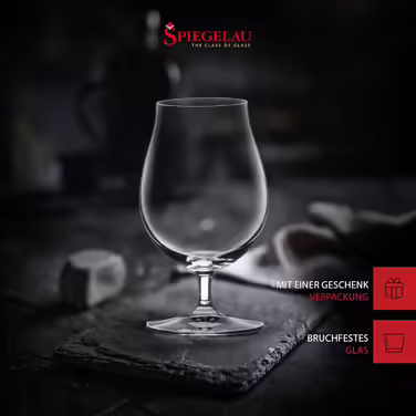 Spiegelau 6-Piece Beer Glasses Set, 475 ml, Beer Classics, 4991884, Beer Tulip Glasses made of Crystal Glass, Dishwasher Safe