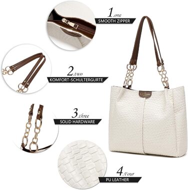 Сумка жіноча Unisoul Shopper - елегантна сумка через плече з екошкіри для офісу та подорожей, чорна