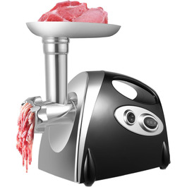 Electric Meat Grinder 2800W - Meat Processing Machine for Kitchen, Restaurant & Hotel Use with 3 Stainless Steel Grinding Plates (5mm, 7mm)
