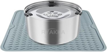 Нержавійна миска для собак Anti Schling без облизування, Slow Feeder для подорожей, 3L з килимком