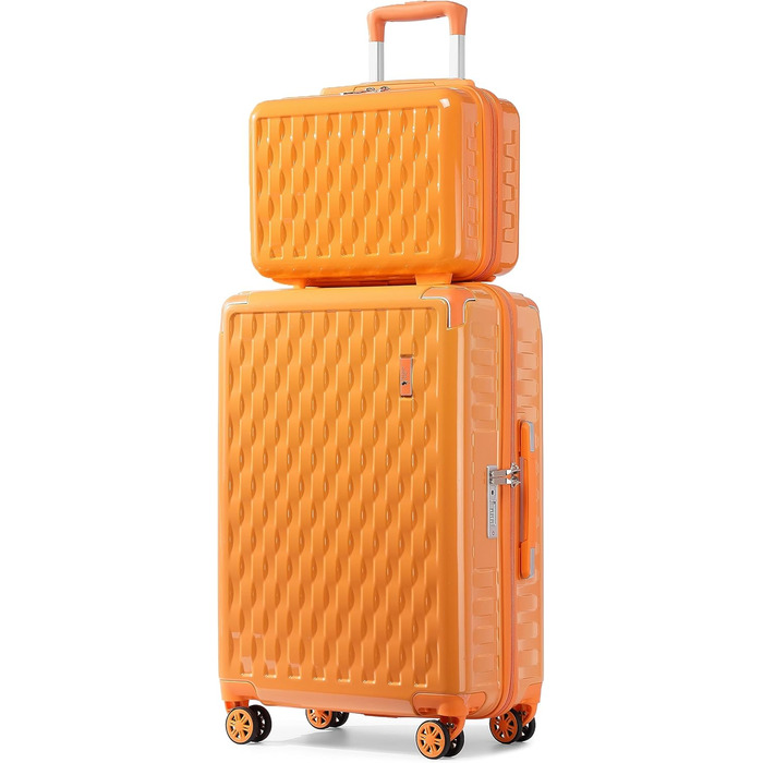 Набір валіз Sea Choice: 3 валізи (55/65/75 см) + косметичка, білий, з TSA-замком