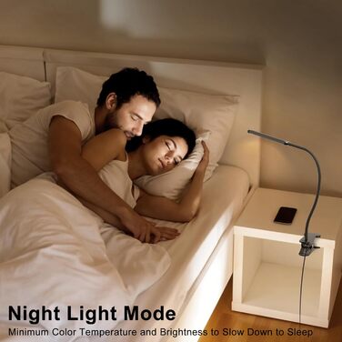 Лампа настільна LED Mojimdo 77 з пультом ДУ, 40 см, 3 кольори, 5 рівнів яскравості, гнучкий штатив, USB-зарядка, чорний