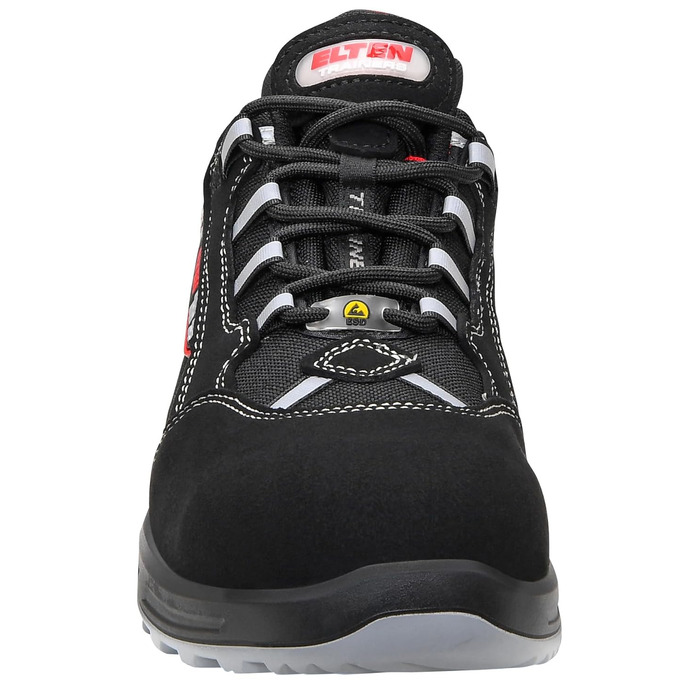 Робочі черевики ELTEN SENEX XXT ESD S3 для чоловіків, текстиль, пластикова захисна капа, легкі, спортивні, чорно-червоні, розмір 46 EU