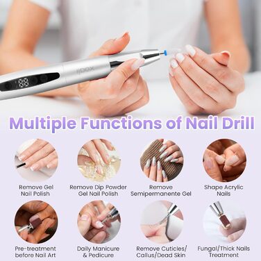 Електричний набір для манікюру та педикюру Xoali 13 в 1, 35000 об/хв, для гелю, акрилу, натуральних нігтів